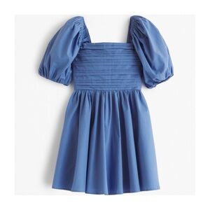 Abercrombie & Fitch Emerson Puff Sleeve Mini Dress Blue